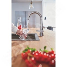 Grohe Zedra - Robinet d'évier, eau froide avec fonction filtrante, supersteel 30026DC2