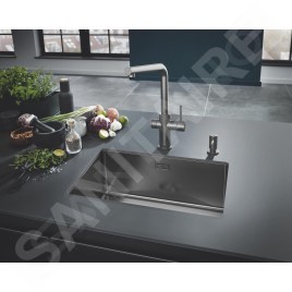Grohe Blue Home - Mitigeur d'évier avec unité réfrigérante et filtration, Hard Graphite brossé 31454AL1