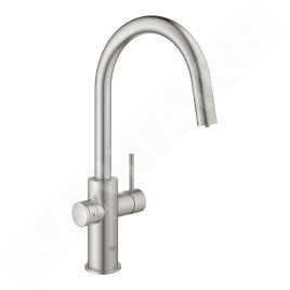 Grohe Blue Home - Mitigeur d’évier Connected, avec unité réfrigérante et filtration, supersteel 31541DC0