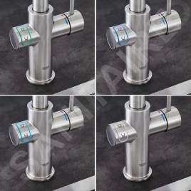 Grohe Blue Home - Mitigeur d’évier Connected, avec unité réfrigérante et filtration, supersteel 31541DC0