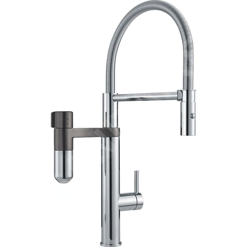 Franke Mitigeurs filtrants - Vital Tap mitigeur d’évier avec filtration d’eau intégrée, bec flexible et douchette, chrome/gun Franke Mitigeurs filtrants - Vital Tap mitigeur d’évier avec filtration d’eau intégrée, bec flexible et douchette, chrome/gun