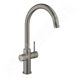 Grohe Blue Home - Mitigeur d'évier avec unité réfrigérante et filtration, Hard Graphite brossé 31455AL1