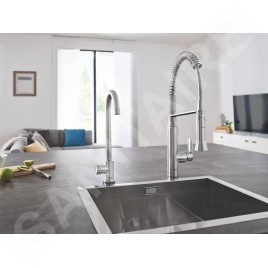 Grohe Blue Home - Mitigeur d’évier Mono Connected, avec unité réfrigérante et filtration, supersteel 31498DC1