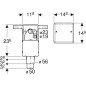 Geberit Accessoires - Kit de siphon à encastrer pour appareils, avec un raccord, boîtier à encastrer et plaque de fermeture