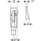 Geberit Accessoires - Kit de siphon à encastrer pour appareils, avec un raccord, boîtier à encastrer et plaque de fermeture