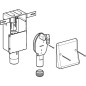 Geberit Accessoires - Kit de siphon à encastrer pour appareils, avec un raccord, boîtier à encastrer et plaque de fermeture