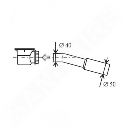 Ravak Garnitures de vidage - Réducteur de siphon X01304
