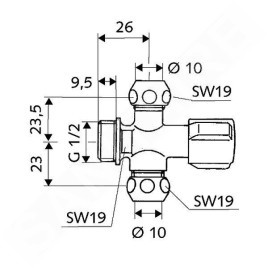 Schell Comfort - Vanne d’angle, chrome 049910699
