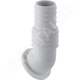 Geberit Accessoires - Embout cannelé équerre pour siphon apparent pour appareils, blanc alpin 242.691.11.1