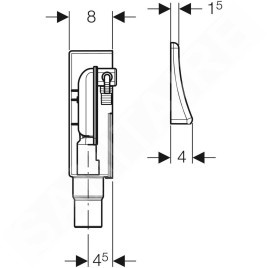 Geberit Accessoires - Siphon à encastrer pour appareils, avec deux raccords, boîtier à encastrer et plaque de fermeture