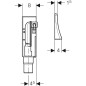 Geberit Accessoires - Siphon à encastrer pour appareils, avec deux raccords, boîtier à encastrer et plaque de fermeture