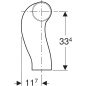 Geberit Accessoires - Coude PE BackFlip, d 110 mm, noir 367.616.16.1