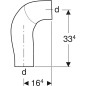 Geberit Accessoires - Coude PE BackFlip, d 110 mm, noir 367.616.16.1