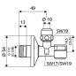 Schell Comfort - Robinet équerre de régulation, chrome 049060699