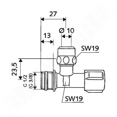 Schell Comfort - Robinet équerre de régulation, chrome 049110699