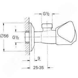 Grohe Robinets d’angle - Soupape d’angle, chrome 2295800M