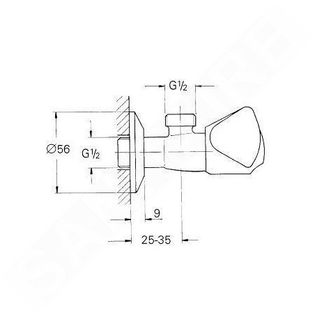 Grohe Robinets d’angle - Soupape d’angle, chrome 2295800M