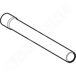 Geberit Accessoires - Rallonge de coude de chasse, droit 500 mm, avec manchon à emboîter, blanc alpin 118.133.11.1