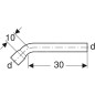Geberit Accessoires - Rallonge de coude de chasse 45°, 300x100 mm, avec manchone à emboîter 118.020.11.1 Geberit Accessoires - Rallonge de coude de chasse 45°, 300x100 mm, avec manchone à emboîter 118.020.11.1