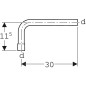 Geberit Accessoires - Rallonge de coude de chasse, 90°, 115x300 mm, avec manchon à emboîter 119.060.11.1 Geberit Accessoires - Rallonge de coude de chasse, 90°, 115x300 mm, avec manchon à emboîter 119.060.11.1