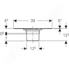 Geberit Accessoires - Bride pour les siphons de sol, taille de 130x130 mm 388.101.00.1