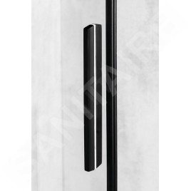 Polysan Altis Line - Porte de douche Black, 2 battants, 1170-1210 cm, noir mat/verre clair AL3012B