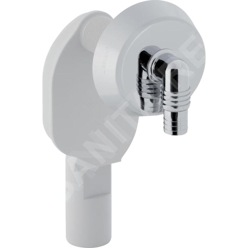Geberit Accessoires - Siphon à encastrer pour appareils, avec un raccord, boîtier à encastrer, chrome brillant 152.234.21.1