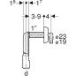 Geberit Accessoires - Siphon à encastrer pour appareils, avec un raccord, boîtier à encastrer, chrome brillant 152.234.21.1