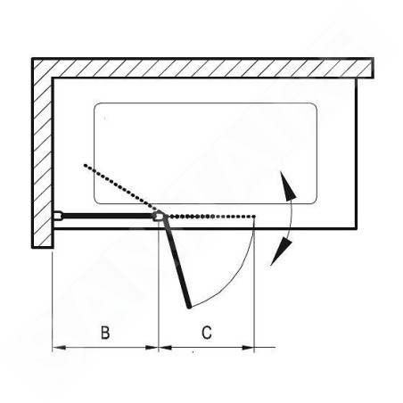 Ravak Chrome - Paroi de baignoire en deux parties CVS2, 990x1500 mm, gauche, satiné/verre transparent 7QLA0U00Z1