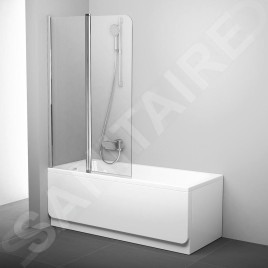 Ravak Chrome - Paroi de baignoire CVS2, gauche, 990x1500 mm, aluminium brillant/verre transparent 7QLA0C00Z1