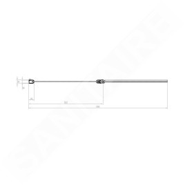 Ravak Chrome - Paroi de baignoire en deux parties CVS2-100 R, 990x1500 mm, droite, aluminium brillant/verre transparent