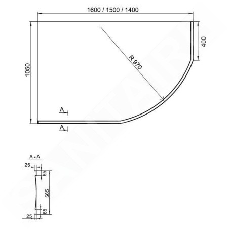 Ravak Panneaux de bain - Panneau frontal pour baignoire Rosa I, 1400 mm, blanc CZH1000A00