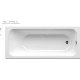 Ravak Chrome - Baignoire 1500x700 mm, blanc C721000000