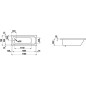 Laufen Solutions - Baignoire 1700x700 mm, blanc H2225000000001 Laufen Solutions - Baignoire 1700x700 mm, blanc H2225000000001