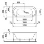 Laufen Solutions - Baignoire avec support, 1700x750 mm, blanc H2225110000001 Laufen Solutions - Baignoire avec support, 1700x750 mm, blanc H2225110000001