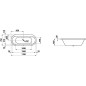 Laufen Solutions - Baignoire 1700x750 mm, blanc H2225100000001