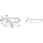 Laufen Pro - Baignoire 1700x700 mm, blanc H2309500000001 Laufen Pro - Baignoire 1700x700 mm, blanc H2309500000001