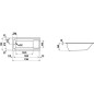 Laufen Pro - Baignoire 1700x750 mm, blanc H2319500000001 Laufen Pro - Baignoire 1700x750 mm, blanc H2319500000001