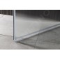 Aqualine Cabines de douche - Porte de douche Pilot, 700 mm, aluminium brillant/verre Brick PT070