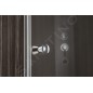 Aqualine Cabines de douche - Porte de douche Pilot, 700 mm, aluminium brillant/verre Brick PT070