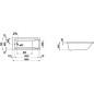 Laufen Pro - Baignoire encastrable 1600x700 mm, blanc H2339500000001 Laufen Pro - Baignoire encastrable 1600x700 mm, blanc H2339500000001