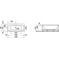 Laufen Solutions - Baignoire avec support, 1700x750 mm, blanc H2235310000001 Laufen Solutions - Baignoire avec support, 1700x750 mm, blanc H2235310000001