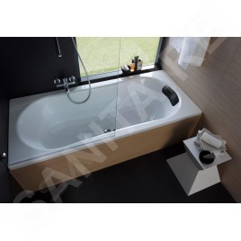 Laufen Solutions - Baignoire avec support et panneau en L droit, 1700x750 mm, blanc H2235360000001