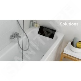 Laufen Solutions - Baignoire avec support et panneau en L droit, 1800x800 mm, blanc H2245060000001