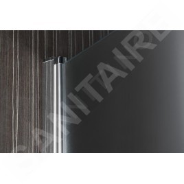 Aqualine Cabines de douche - Porte de douche Pilot, 700 mm, aluminium brillant/verre Brick PT070