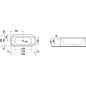 Laufen Solutions - Baignoire avec support, 1900x900 mm, blanc H2255110000001