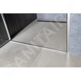 Aqualine Cabines de douche - Porte de douche Pilot, 700 mm, aluminium brillant/verre Brick PT070