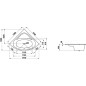 Laufen Solutions - Baignoire 1500x1500 mm, blanc H2445000000001 Laufen Solutions - Baignoire 1500x1500 mm, blanc H2445000000001