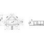 Laufen Solutions - Baignoire avec support, 1500x1500 mm, blanc H2445010000001 Laufen Solutions - Baignoire avec support, 1500x1500 mm, blanc H2445010000001