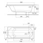 Kolo Opal Plus - Baignoire, 1600x700 mm, blanc XWP1260000 Kolo Opal Plus - Baignoire, 1600x700 mm, blanc XWP1260000